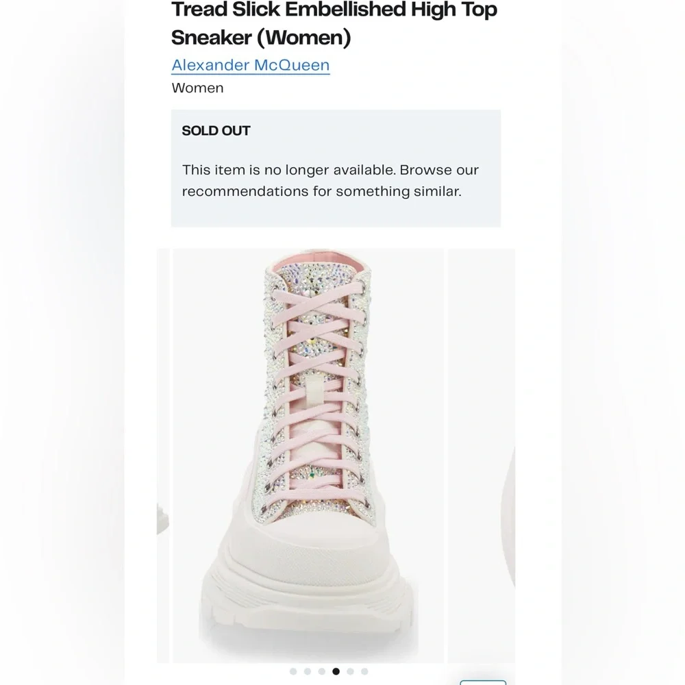 Alexander McQUEEN Tread Slick Crystal Embellished High Top Sneaker